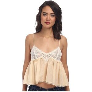 Intimately Free People Lace Bra Cup Tank Top Bralette Lingerie Womens L NWT